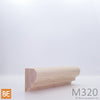 Cimaise en bois - M320 Bullnose - 1-1/4 x 1-5/8 - Érable | Wood chair rail - M320 Bullnose - 1-1/4 x 1-5/8 - Maple