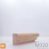 Cimaise en bois - M320 Bullnose - 1-1/4 x 1-5/8 - Merisier | Wood chair rail - M320 Bullnose - 1-1/4 x 1-5/8 - Yellow birch