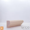 Cimaise en bois - M320 Bullnose - 1-1/4 x 1-5/8 - Merisier | Wood chair rail - M320 Bullnose - 1-1/4 x 1-5/8 - Yellow birch