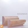 Cimaises en bois - M320 et M335 Bullnose | Wood chair rails - M320 and M335 Bullnose