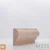 Cimaise en bois - M335 Bullnose - 1-1/4 x 2-1/2 - Merisier | Wood chair rail - M335 Bullnose - 1-1/4 x 2-1/2 - Yellow birch