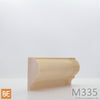 Cimaise en bois - M335 Bullnose - 1-1/4 x 2-1/2 - Pin blanc jointé | Wood chair rail - M335 Bullnose - 1-1/4 x 2-1/2 - Jointed white pine