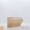Cimaise en bois - M335 Bullnose - 1-1/4 x 2-1/2 - Pin blanc jointé | Wood chair rail - M335 Bullnose - 1-1/4 x 2-1/2 - Jointed white pine