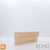Moulure à panneau en bois - M340 - 3/4 x 1-7/8 - Pin blanc jointé | Wood panel moulding - M340 - 3/4 x 1-7/8 - Jointed white pine