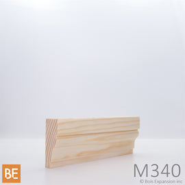 Moulure à panneau en bois - M340 - 3/4 x 1-7/8 - Pin sélect rouge | Wood panel moulding - M340 - 3/4 x 1-7/8 - Select red pine