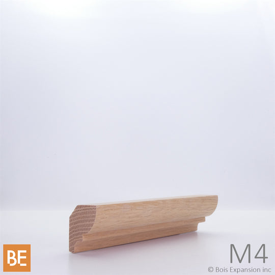Corniche en bois - M4 Ogee - 3/4" x 1-5/8" - Projection 1-1/4" x 1-1/16"