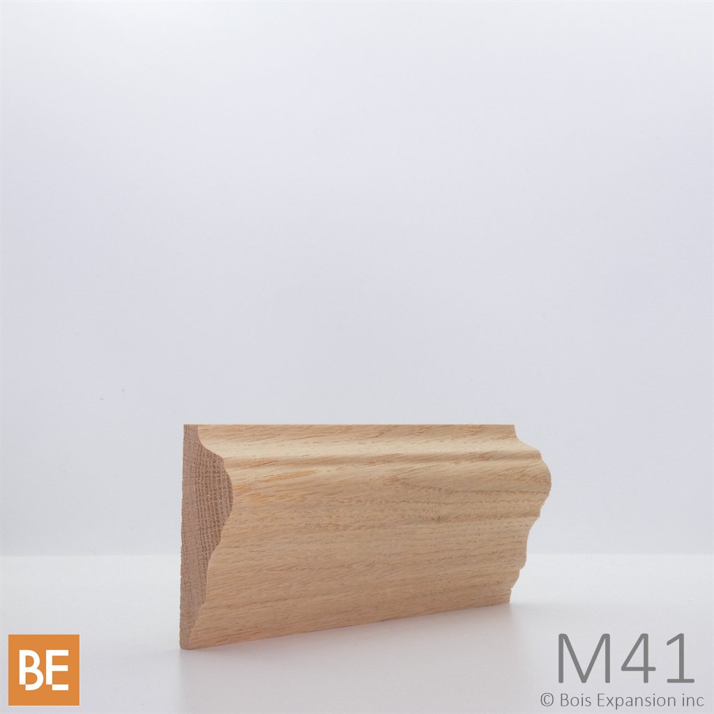 Cimaise en bois - M41 - 13/16 x 2-1/4 - Chêne rouge | Wood chair rail - M41 - 13/16 x 2-1/4 - Red oak