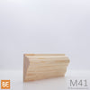 Cimaise en bois - M41 - 13/16 x 2-1/4 - Pin blanc jointé | Wood chair rail - M41 - 13/16 x 2-1/4 - Jointed white pine