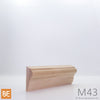 Cimaise en bois - M43 - 3/4 x 1-3/4 - Merisier | Wood chair rail - M43 - 3/4 x 1-3/4 - Yellow birch