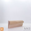 Cimaise en bois - M43 - 3/4 x 1-3/4 - Merisier | Wood chair rail - M43 - 3/4 x 1-3/4 - Yellow birch