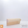Cimaise en bois - M43 - 3/4 x 1-3/4 - Pin blanc jointé | Wood chair rail - M43 - 3/4 x 1-3/4 - Jointed white pine