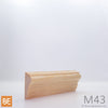 Cimaise en bois - M43 - 3/4 x 1-3/4 - Pin sélect rouge | Wood chair rail - M43 - 3/4 x 1-3/4 - Select red pine