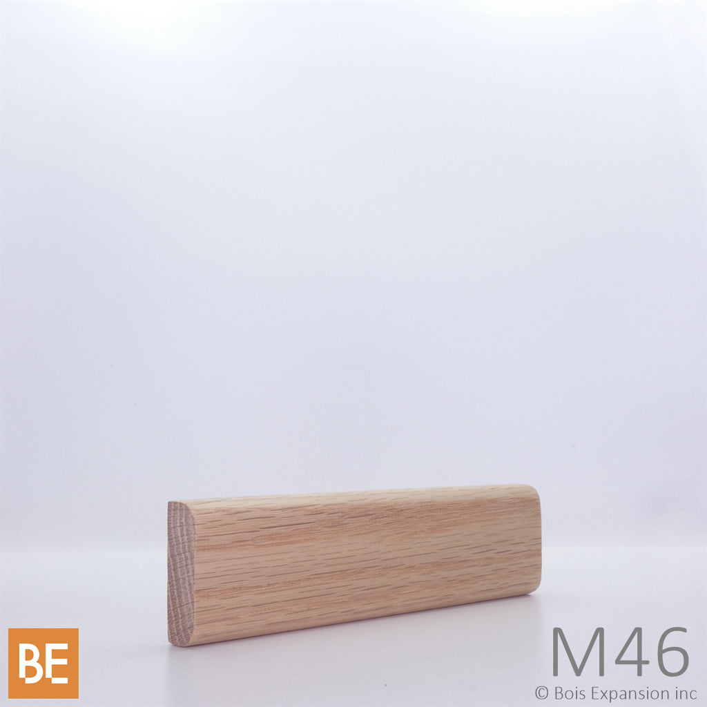 Astragale de porte en bois - M46 Plat - 1/2 x 1-1/2 - Chêne rouge | Wood astragal - M46 Flat - 1/2 x 1-1/2 - Red oak