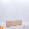 Astragale de porte en bois - M46 Plat - 1/2 x 1-1/2 - Pin blanc jointé | Wood astragal - M46 Flat - 1/2 x 1-1/2 - Jointed white pine