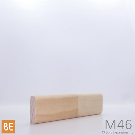 Astragale de porte en bois - M46 Plat - 1/2" x 1-1/2"