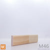 Astragale de porte en bois - M46 Plat - 1/2 x 1-1/2 - Pin blanc jointé | Wood astragal - M46 Flat - 1/2 x 1-1/2 - Jointed white pine