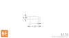 Arrêt de porte en bois - M7A Régulier - 5/16 x 1-1/8 - Dessin technique | Wood door stopper - M7A Regular - 5/16 x 1-1/8 - Technical drawing