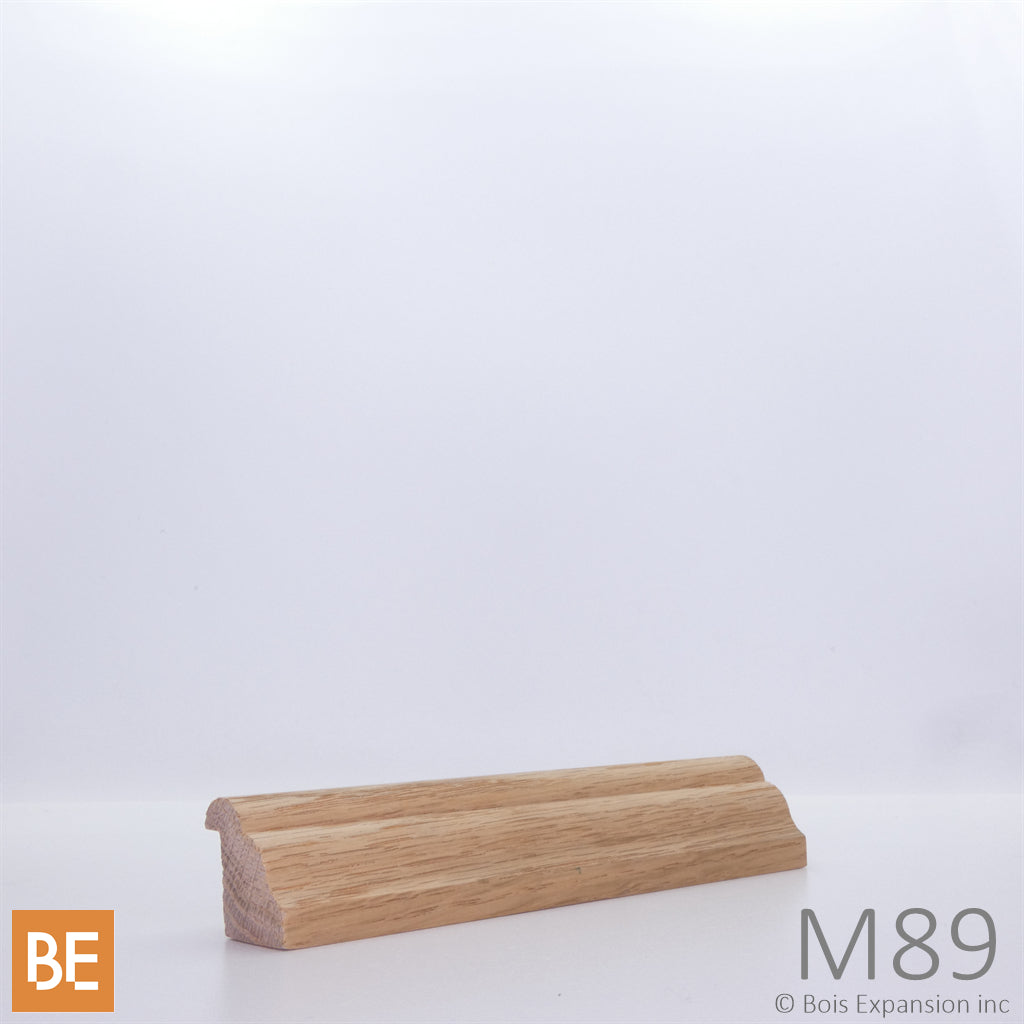 Moulure à panneau en bois - M89 Doucine - 1 x 1 - Chêne rouge | Wood panel moulding - M89 - 1 x 1 - Red oak