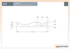 Corniche en bois - M9 Doucine - 3/4 x 5 - Dessin technique | Wood crown moulding - M9 - 3/4 x 5 - Technical drawing