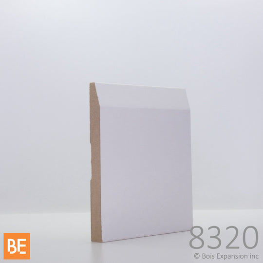 Plinthe en fibre de bois avec apprêt - MFP8320 Biseautée - 1/2" x 4-3/4" - MDF