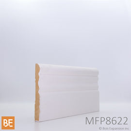 Plinthe MDF avec apprêt - MFP8622 Coloniale - 3/8 x 3-1/8 - Fibre de bois avec apprêt | MDF baseboard - MFP8622 Colonial - 3/8 x 3-1/8 - Primed  fiberboard