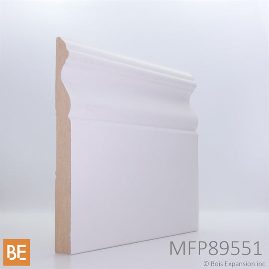 Plinthe en fibre de bois avec apprêt - MFP8955 Coloniale - 5/8" x 5-9/16" - MDF