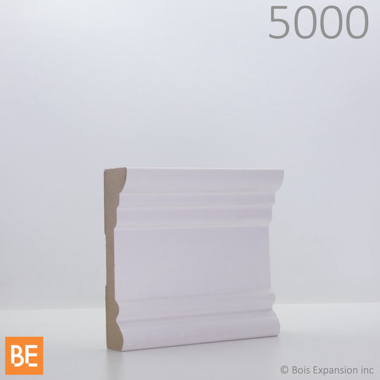 Tête de porte en fibre de bois avec apprêt - MFPU5000 Fronton - 1-1/8" x 3-3/4" - MDF