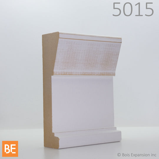 Tête de porte en fibre de bois avec apprêt - MFPU5015 Fronton zen - 1" x 5-1/2" - MDF