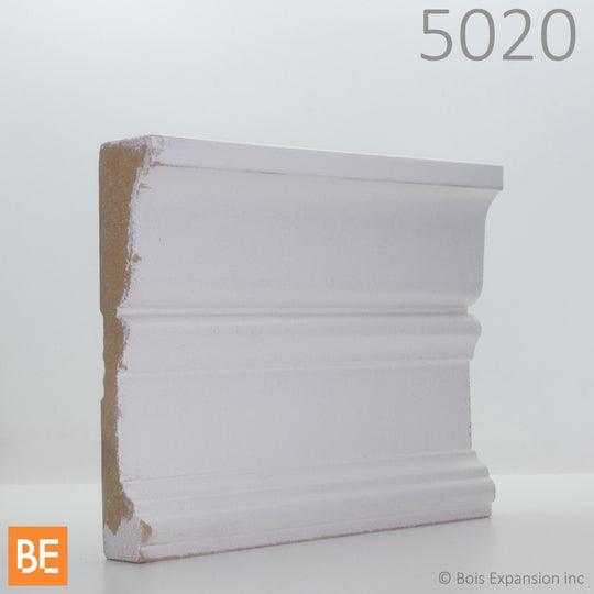 Tête de porte en fibre de bois avec apprêt - MFPU5020 Fronton - 1-3/16" x 5-1/4" - MDF