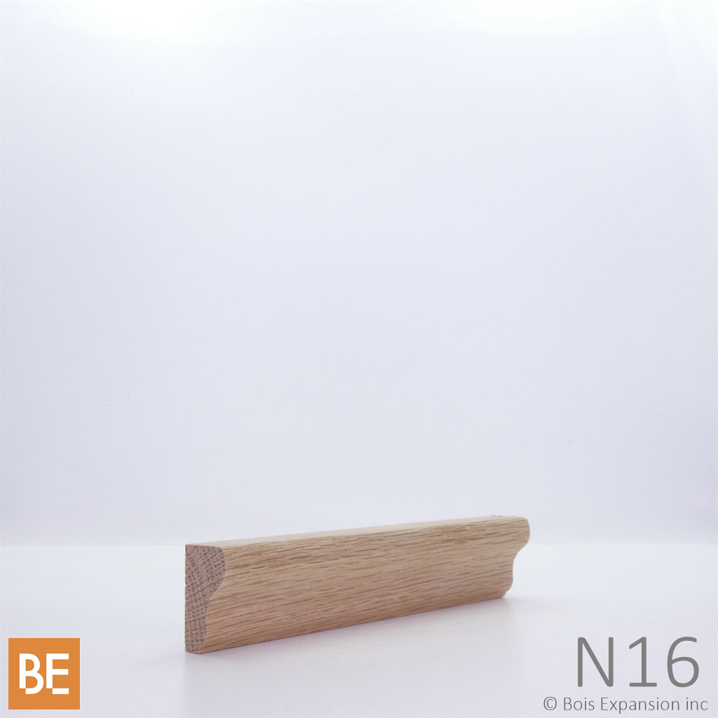 Nez de comptoir en bois - N16 - 5/8 x 1-1/16 - Chêne rouge | Wood countertop nosing - N16 - 5/8 x 1-1/16 - Red oak