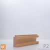 Poignée de porte d'armoire en bois - P2 - 3/4 x 1-7/16 - Merisier | Wood door edge pull - P2 - 3/4 x 1-7/16 - Yellow birch