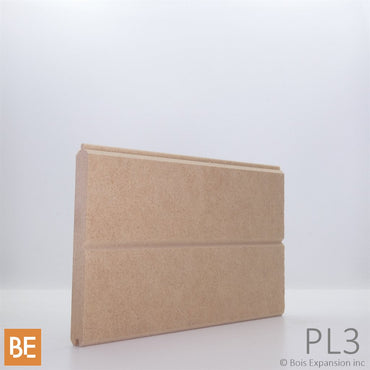 Planche murale en fibre de bois - PL3 Lambris réversible - 3/8 x 3-13/16 - MDF | MDF wainscot paneling - PL3 Reversible - 3/8 x 3-13/16 - Fiberboard
