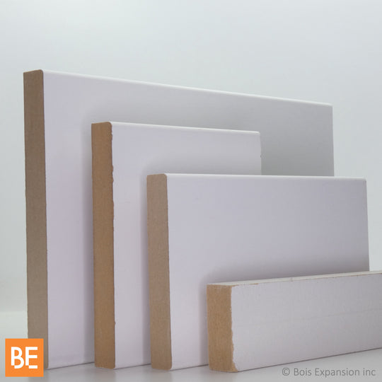 Planche en fibre de bois avec apprêt - B4F 5/8" x 2-1/4" - MDF