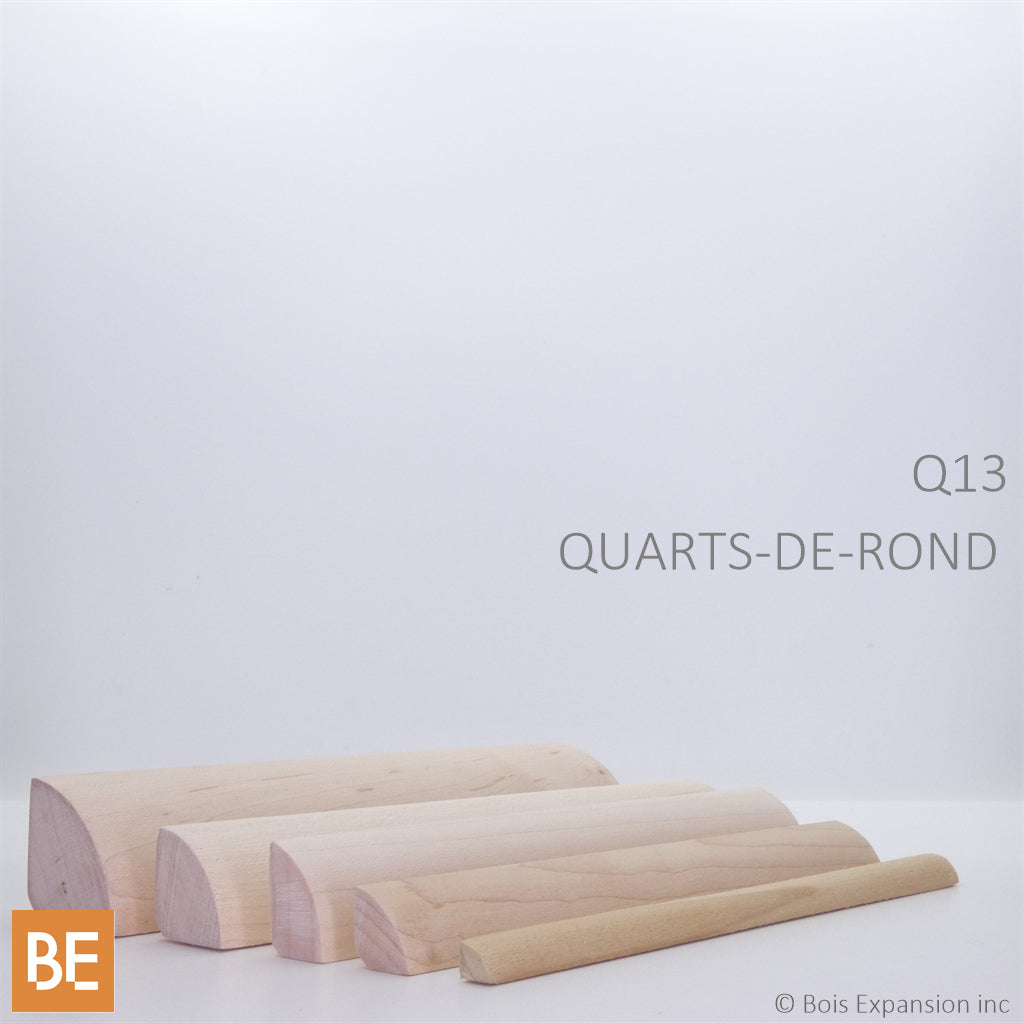 Quart-de-rond en bois 1-1/16 x 1-1/16